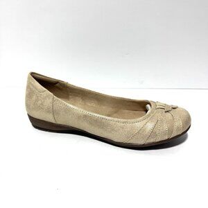 Naturalizer Womens Soul Gift Flat Gold Size 8 M